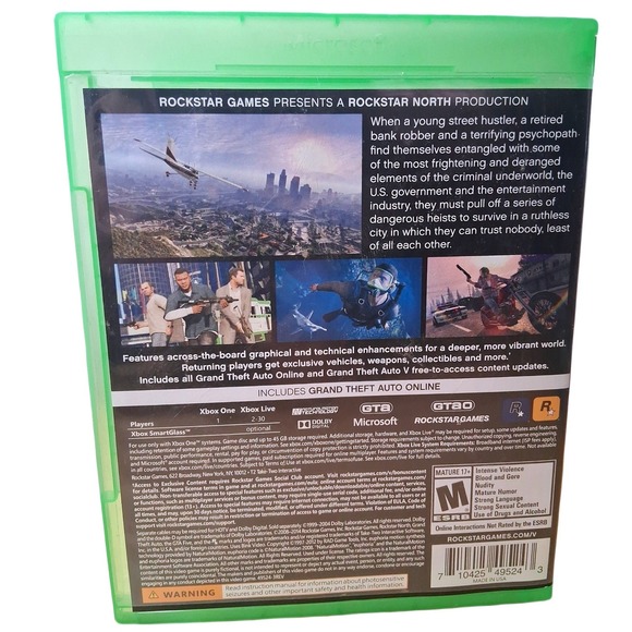 RockStar Games Grand Theft Auto V 5 Xbox One Game Complete Disc Case Manual - Picture 2 of 5